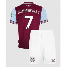 West Ham United Crysencio Summerville #7 Hjemmedraktsett Barn 2024-25 Kortermet (+ korte bukser)